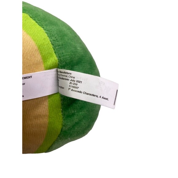 Toy Works Avocado Character 7" Plush Stuffed Animal Plush Veggie Fruit - Picture 12 of 13